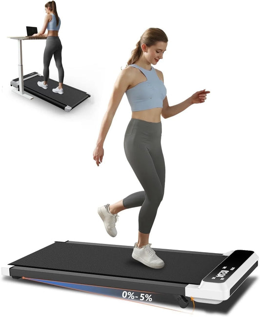 Walking Pad Treadmill, Incline Treadmill for Home Office, 2.5 HP Quiet, Treadmill with Extra Wide Running Belt, Remote Control, LED Display